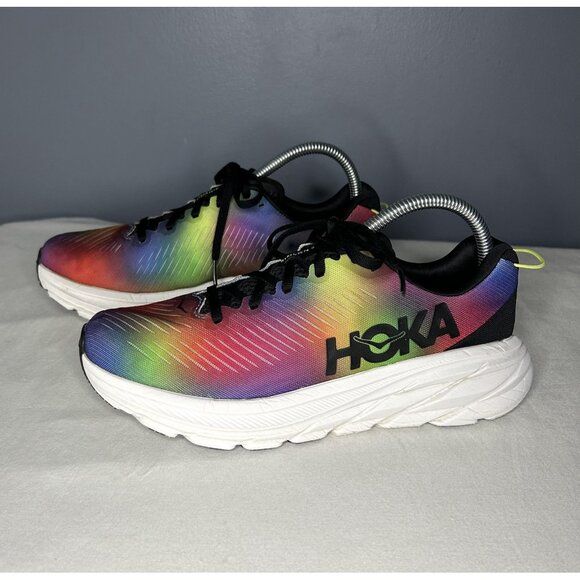 Hoka One One Rincon 3 Shoes Womens Size 8 Rainbow Multicolor Running 1119396BKML - Picture 13 of 15